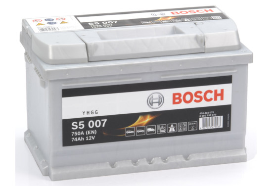 Bosch auto accu S5007 - 74Ah - 750A - voor voertuigen zonder start-stopsysteem