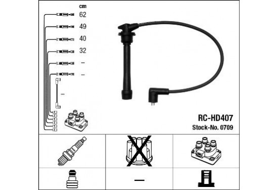 Bougiekabelset RC-HD407 NGK