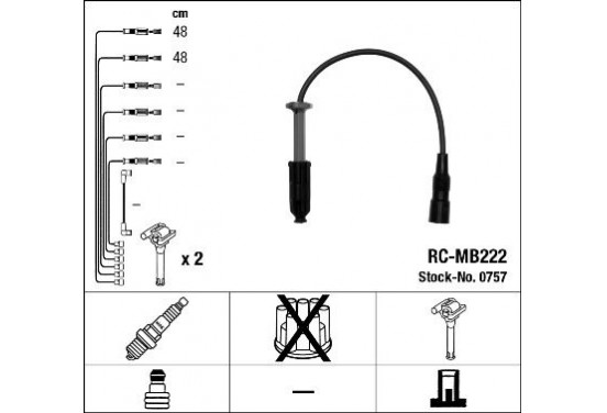 Bougiekabelset RC-MB222 NGK