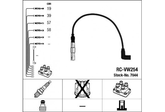 Bougiekabelset RC-VW254 NGK