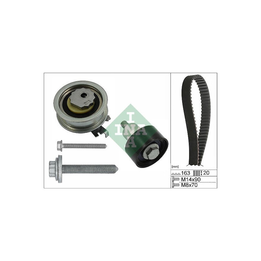 Distributieriemset 530 0592 11 Ina voor o.a. AUDI, SEAT, SKODA, VOLKSWAGEN | - Distributieriem