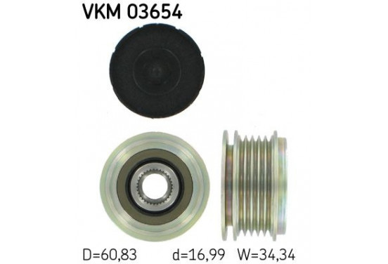 Dynamovrijloop VKM 03654 SKF