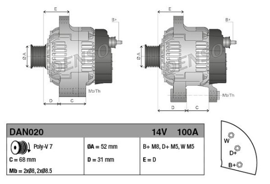 Dynamo DAN020 Denso