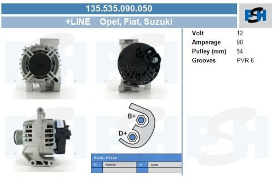 Dynamo Opel 90A 135.535.090.050 PlusLine