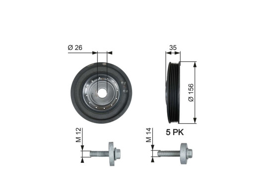 Riemschijf, krukas DriveAlign®