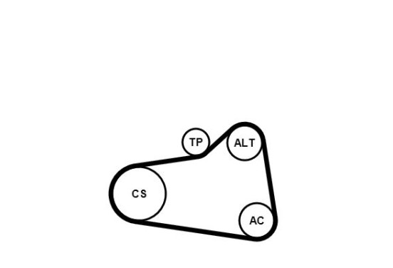 Multiriem set + waterpomp 6PK905 EXTRA WP1 Contitech, afbeelding 2