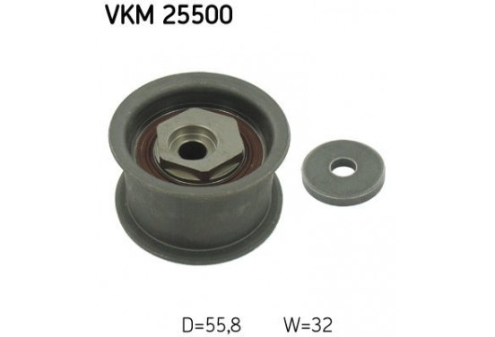 Geleiderol, distributieriem VKM 25500 SKF