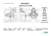 Starter Ford 2.0 kw