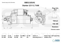 Starter Ferrari 1.7 kw