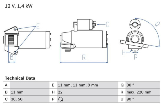 Startmotor 2256 Bosch