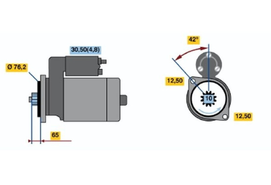 Startmotor RF70-M2512V(L) Bosch