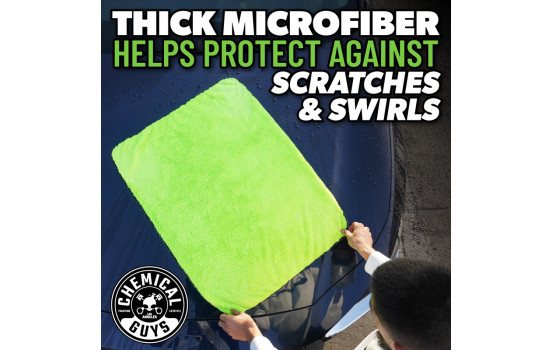 Serviette de séchage ultra-douce Chemical Guys Speed Mammoth Ultimate - Vert fluo 25 x 30 po, Image 5