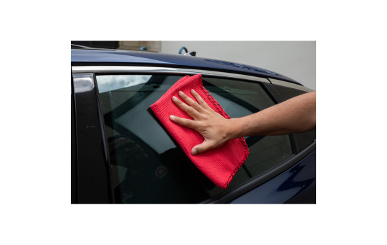 Serviette en microfibre gaufrée pour vitres et fenêtres Chemical Guys - Rouge 24 x 16 po, Image 3