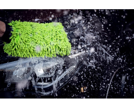 Gant de lavage en chenille vert clair, Image 5