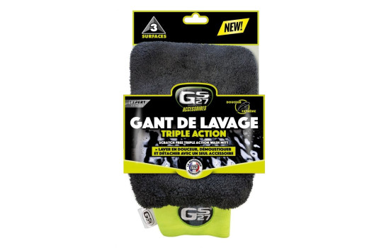 Gant de toilette triple action GS27