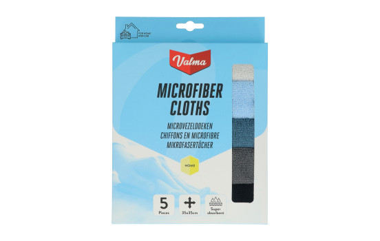 Chiffons en microfibre Valma, lot de 5, Image 4