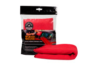 Serviette en microfibre gaufrée pour vitres et fenêtres Chemical Guys - Rouge 24 x 16 po