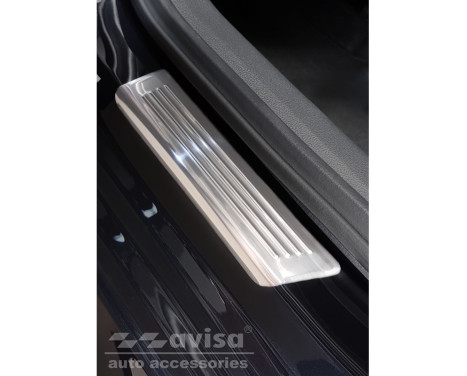 Seuils de porte en acier inoxydable adaptés à Skoda Octavia IV Kombi 2020- 'Lines' - 4 pièces, Image 4