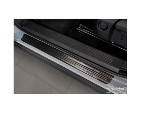 Seuils de portes Inox noirs adaptables pour Nissan Qashqai III 2021- - 'Special Edition' - 4 pièces, Image 2