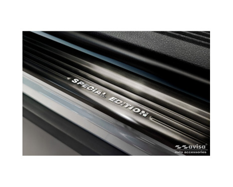 Seuils de portes Inox noirs adaptables pour Nissan Qashqai III 2021- - 'Special Edition' - 4 pièces, Image 3