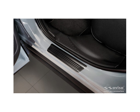 Seuils de portes Inox noirs adaptables pour Nissan Qashqai III 2021- - 'Special Edition' - 4 pièces, Image 4