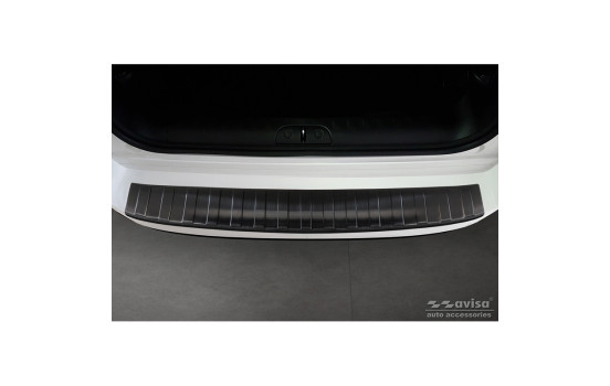 Protecteur de pare-chocs arrière en acier inoxydable noir pour Fiat 500L Facelift 2017- 'Ribs', Image 3