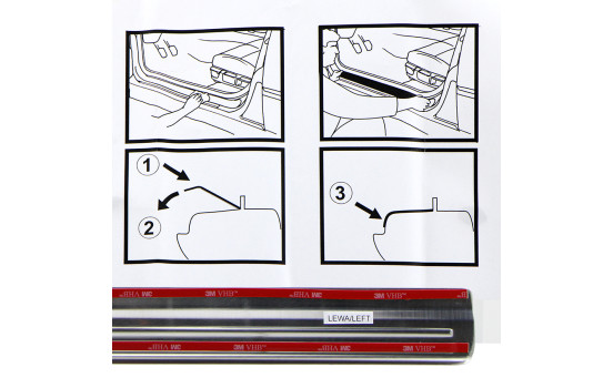 Seuil de porte 'Exclusive' Nissan Note 2014- 4 pièces, Image 3