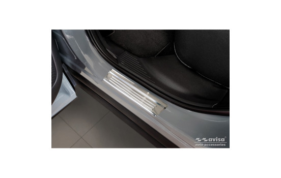 Seuil de porte en acier inoxydable argenté pour Nissan Qashqai III 2021- - 'Special Edition' - 4 pièces, Image 4