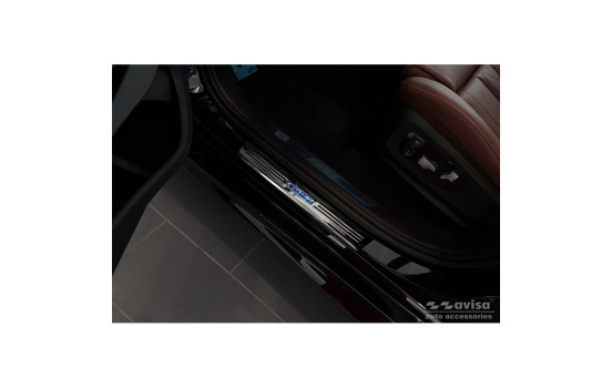 Seuil de porte en acier inoxydable noir pour BMW X6 G06 2019- 'Hybrid' - 4 pièces, Image 2