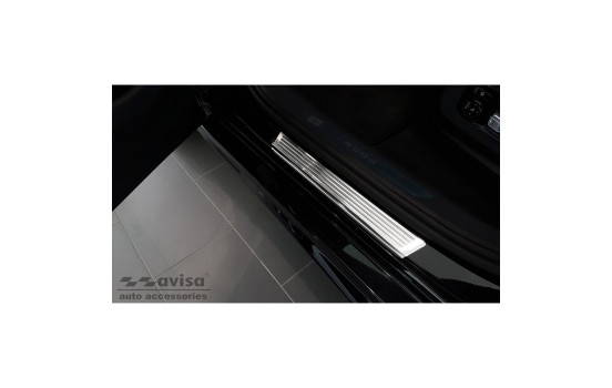 Seuil de porte en inox adaptable à BMW X6 (G06) 2019- 'Lines' - 4 pièces