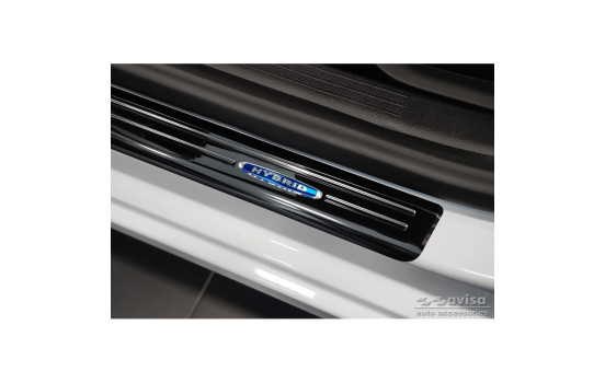 Seuil de porte Inox noir adaptable à Renault Clio V 2019- 'Hybrid' - 2 pièces, Image 3