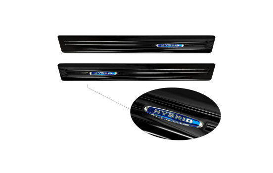 Seuil de porte Inox noir adaptable à Renault Clio V 2019- 'Hybrid' - 2 pièces, Image 5