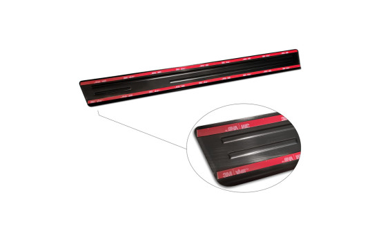 Seuil de porte Inox noir adaptable à Renault Clio V 2019- 'Hybrid' - 2 pièces, Image 6