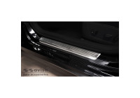 Seuils de porte en acier inoxydable adaptés à Skoda Octavia IV Kombi 2020- 'Lines' - 4 pièces