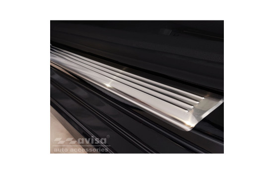 Seuils de porte en acier inoxydable adaptés à Skoda Octavia IV Kombi 2020- 'Lines' - 4 pièces, Image 2
