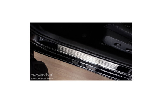 Seuils de porte en acier inoxydable adaptés à Skoda Octavia IV Kombi 2020- 'Lines' - 4 pièces, Image 3