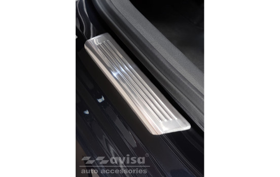 Seuils de porte en acier inoxydable adaptés à Skoda Octavia IV Kombi 2020- 'Lines' - 4 pièces, Image 4