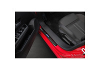 Seuils de porte en acier inoxydable noir brillant sur mesure pour Opel Astra (L) Hatchback 2021- 'Hybrid' - 4 pi