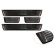 Seuils de porte en acier inoxydable noir sur mesure pour Honda Jazz Crosstar 2020- 'Lines' - 4 pièces, Vignette 6