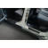 Seuils de porte en acier inoxydable noirs sur mesure pour Ford Tourneo Courier II 2023 - 'Lines' - 4 pièces