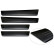 Seuils de porte en acier inoxydable noirs sur mesure pour Ford Tourneo Courier II 2023 - 'Lines' - 4 pièces, Vignette 5
