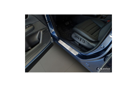 Seuils de porte en acier inoxydable sur mesure pour Honda CR-V VI (RS_) 2023 - 'Lines' - 4 pièces