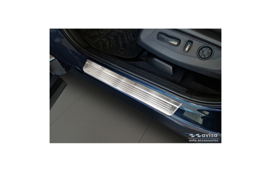Seuils de porte en acier inoxydable sur mesure pour Honda CR-V VI (RS_) 2023 - 'Lines' - 4 pièces, Image 2