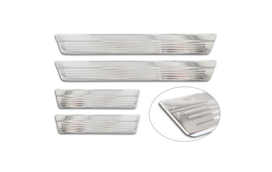 Seuils de porte en acier inoxydable sur mesure pour Honda CR-V VI (RS_) 2023 - 'Lines' - 4 pièces, Image 5