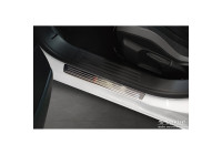 Seuils de porte en acier inoxydable sur mesure pour Opel Mokka II 2020 - 'Lines' - 4 pièces