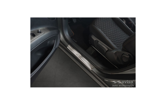 Seuils de porte en acier inoxydable sur mesure pour Toyota Aygo, Image 2