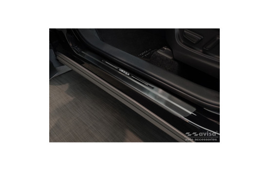 Seuils de porte en acier inoxydable sur mesure pour Toyota Corolla Cross 2020 - 'Cross' 4 pièces, Image 2