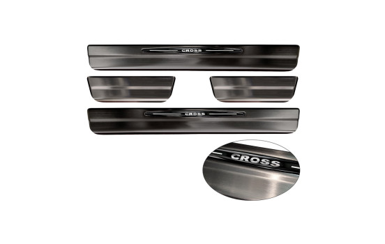 Seuils de porte en acier inoxydable sur mesure pour Toyota Corolla Cross 2020 - 'Cross' 4 pièces, Image 6