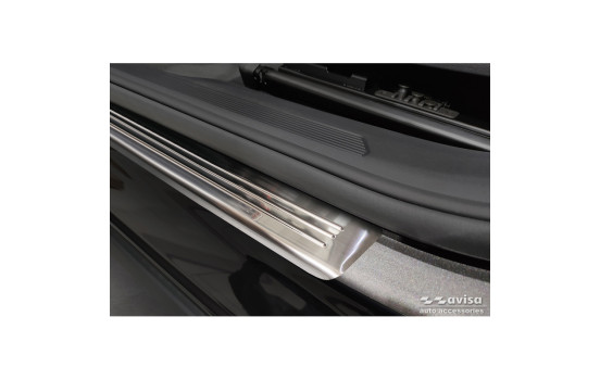 Seuils de porte en acier inoxydable sur mesure pour Volkswagen ID.4 2020 - 'Lines' - 4 pièces, Image 3