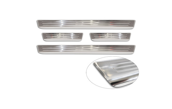 Seuils de porte en acier inoxydable sur mesure pour Volkswagen ID.4 2020 - 'Lines' - 4 pièces, Image 5